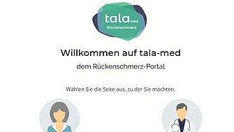 Screenshot von der Internetseite: www.tala-med.de